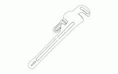 Pipe Wrench Template Free DXF Vectors File