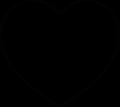 Plain Heart Outline Vector SVG File