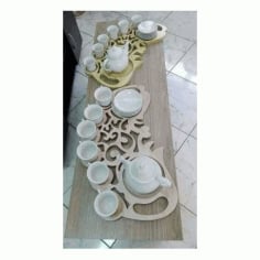 Plateau Yamina Tea Cup Tray DXF File