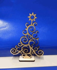 Plywood Christmas Tree 3mm Laser Cut CDR File
