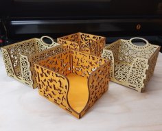 Plywood Napkin Holder Box CDR File for Laser Cutting