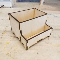 Plywood Napkin Holder with Salt and Pepper Free Laser Cut File