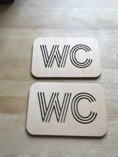 Plywood Toilet Sign Free Laser Cut Files