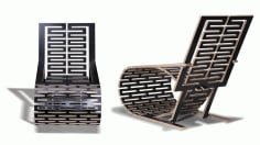 Plywood Trendy Chairs 3D Puzzle DXF File