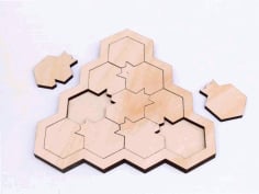 Pomegranate Puzzle Game Laser Cut CDR File