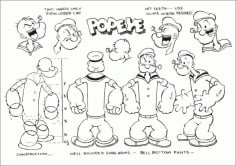 Popaye Sailer Man Cartoon CDR File
