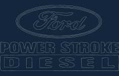 Power Stroke Diesel 3 (small) Logo Design DXF Vectors File