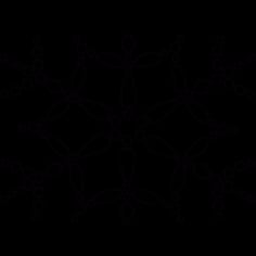 Prismatic Sketch Flourish Snowflake SVG File