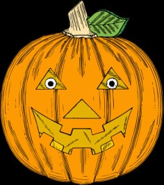 Pumpkin Face Vector SVG File