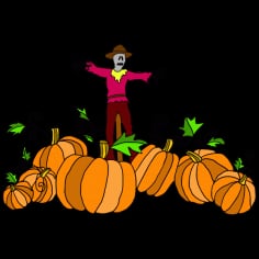 Pumpkin Man Vector SVG File