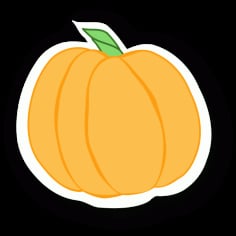 Pumpkin Sticker Vector SVG File