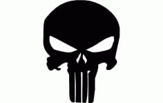 Punisher Skull Silhouette DXF File