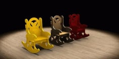 Puzzle Chair CNC Laser Cutting EPS, CDR and DXF Vector File