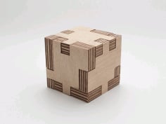 Puzzle Cube Laser Cut Free Vector DXF File