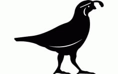 Quail Silhouette Free Dxf File For Cnc DXF Vectors File