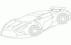 Racer Car DXF File