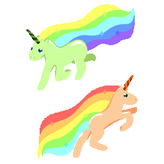 Rainbow Unicorns Vector SVG File