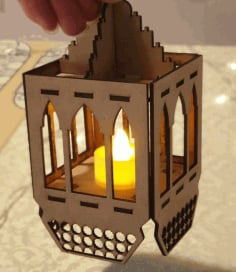 Ramadan Decorative Wooden Lantern PDF File Vector File