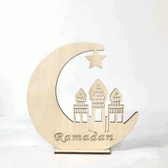 Ramadan Kareem Wooden Element DXF File