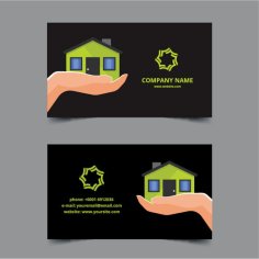 Real Estate Theme Business Card Free Vector