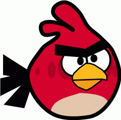Red Angy Bird Face Free Vector