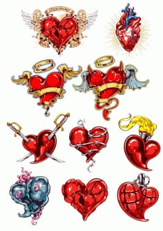 Red Heart Tattoo CDR File