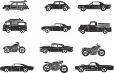 Retro Vehicle Vector Pack Free CDR Vectors File
