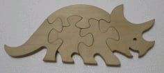 Rhinoceros Jigsaw Puzzle Laser Cutting Template Free Vector DXF File