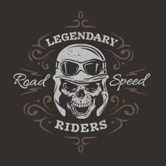 Rider Skull Sticker CDR File