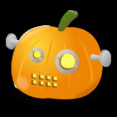 Robot Pumpkin Vector SVG File