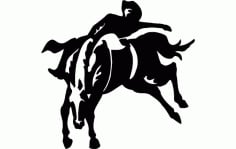 Rodeo Cowboy Free Dxf File For Cnc DXF Vectors File