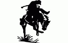 Rodeo Silhouette 1 Free Dxf File For Cnc DXF Vectors File