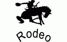 Rodeo Silhouette Vector Free Dxf File For Cnc DXF Vectors File