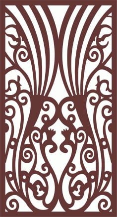 Room Partition Peacocks Shaped Free Vector File