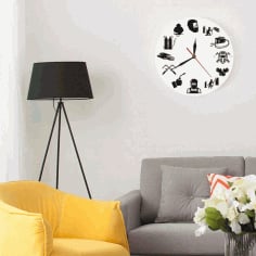 Room Wall Clock Modern Design Laser Cut CDR File