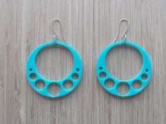 Round Laser Cut Earrings Jewelry Templates DXF File