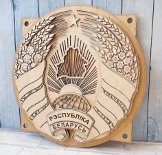 Round Wooden Laser Cut Engraving Panel Design for Room Decor Free CDR File