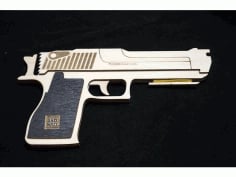 Rubber Band Pistol Gun Laser Cut DXF File