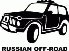 Russian Off Road Sticker Free CDR Vectors File