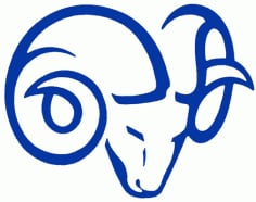 Ryerson Rams Primary Logo Free Vector DXF File