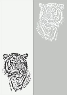 Sandblast Pattern Tiger CDR File