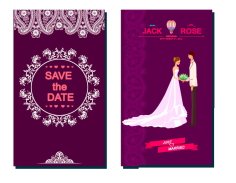 Save The Date Card Free Vector