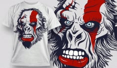 Scary Skull Tshirt Design CDR Vectors File