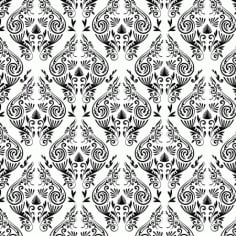 Seamless Background With Damask Ornament Pattern Free Vector