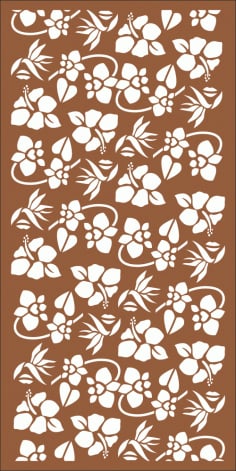 Seamless Floral Pattern for Laser Cutting Free Vector CDR File