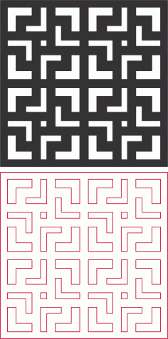 Seamless maze pattern DXF File DXF File