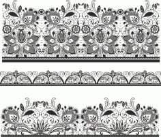 Set of Lace Material Vector Design CDR File