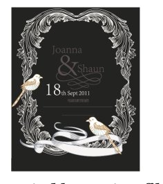 Set of Wedding Invitation Card Design Free Vector