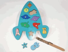 Shapes Puzzle Wooden Educational Toys For Kids Laser Cut CDR File