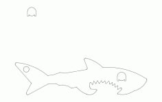 Shark Fish Template CNC Router Free DXF File